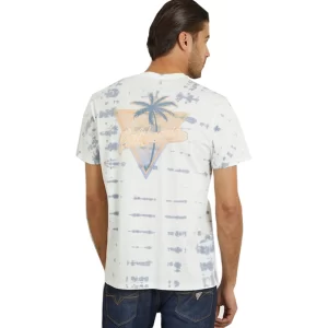 Guess T shirt uomo Calif Logo M4GI46 K9RM1 FB3X Astral Pale Blue