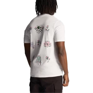 Lyle & Scott T Shirt uomo Thistle Crest Print TS2028V 626 White