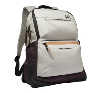 Piquadro Zaino in tessuto riciclato per computer e ipad CA5856C2O GRN Grigio Nero