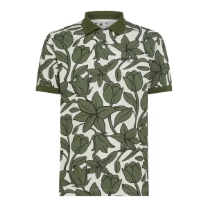 SUN68 Polo full print uomo A34131 31 Bianco Panna