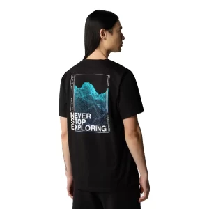 The North Face t shirt uomo Graphic NF0A86XHOGF1 Black Optic blue