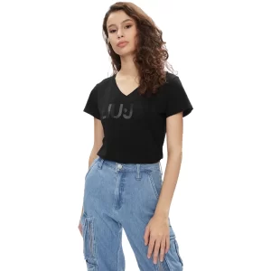 Liu Jo t shirt donna TA4137 J6040 S9912 Nero Heart