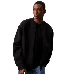 Calvin Klein Felpa con zip Monologo Applique J30J325915BEH nero