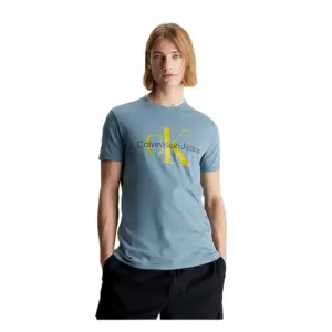 Calvin Klein t shirt uomo seasonal monologo J30J320806CFQ Goblin Blue
