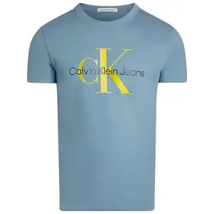 Calvin Klein t shirt uomo seasonal monologo J30J320806CFQ Goblin Blue