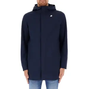 K-Way Giubbino Uomo Lungo Marlyn Bonded Black Pure K7126UW blu