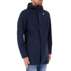 K-Way Giubbino Uomo Lungo Marlyn Bonded Black Pure K7126UW blu