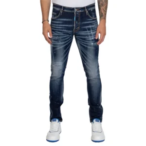 Mybrand pantaloni Jeans Washer Blue White JMMB3472