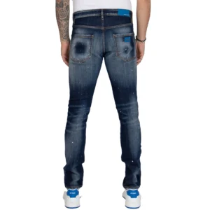 Mybrand pantaloni Jeans Washer Blue White JMMB3472