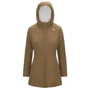 K-Way Denise ST Warm Double giacca 3_4 donna K6128UW ASI Withe G-Brown C_1