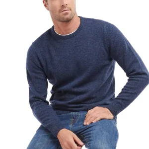 BARBOUR maglione uomo ESSENTIAL TISBURY CREW MKN0844 BL91 DEEP BLUE