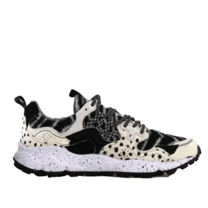 Flower Mountain sneakers donna Yamano 3 Suede Pony Hair Flyining Knitting White Black 0012017818261N21