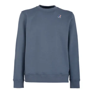 K-Way Felpa con Logo Le Vrai Vilaine HV Poly Co K3123NW K56 Grey Blue Avio