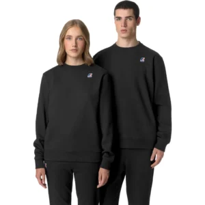 K-Way Felpa con Logo Le Vrai Vilaine HV Poly Co K3123NW USY Black Pure