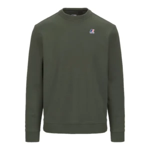 K-Way Felpa con Logo Le Vrai Vilaine HV Poly Co K3123NW WMR Green Blackish