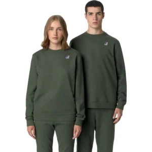 K-Way Felpa con Logo Le Vrai Vilaine HV Poly Co K3123NW WMR Green Blackish