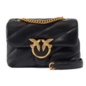 Pinko Love Borsa Mini Puff Cl Sheep Nappa 100039A0F2Z99Q Black Gold