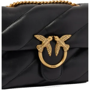 Pinko Love Borsa Mini Puff Cl Sheep Nappa 100039A0F2Z99Q Black Gold