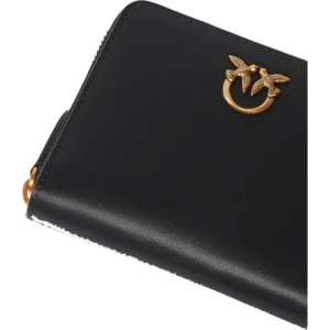 Pinko Portafogli Taylor Zip Around Vitello Seta 100249A0F1Z99Q Black