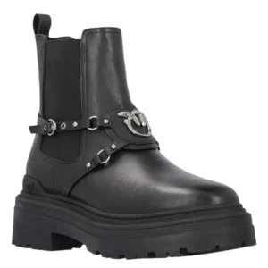 Pinko Stivaletto Mia 10 Ankle Boot Calf Leather Black SD0143P044Z99