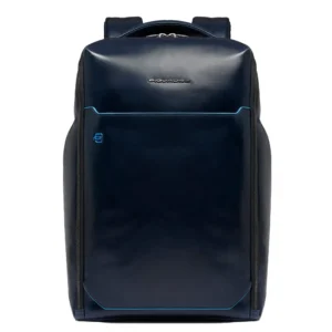 Piquadro Zaino 2 comparti in pelle porta PC 15,6'' CA6593B2 BLU2 Blu