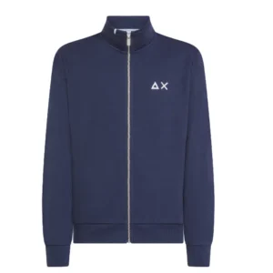 SUN68 Felpa Zip Cotone F44101 07 Navy Blue