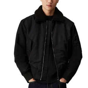 Calvin Klein Aviator Sherpa Jacket J30J326108 BEH Nero