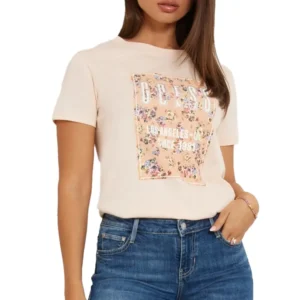 Guess T shirt donna con logo W4YI17 I3Z14 A61E Pesca