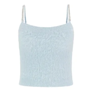 Guess Top con Strass Keyla W4BR26 Z3BH0 A719 Azzurro