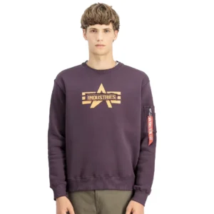 Alpha Industries Felpa girocollo Logo 148306 719 Plum