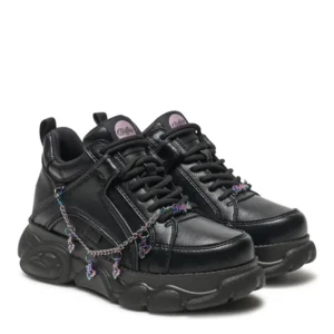 Buffalo Sneakers Donna CORIN CHAIN BUTTERFLY Black 1636209