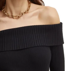 Guess Vestito scollo a barca Julia W4BK97 Z2YJ2 JBLK Nero