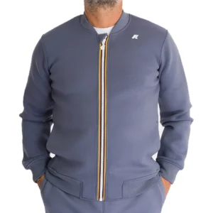 K-Way Felpa Uomo Abel Spacer K71344W K56 Grey Blue Avio