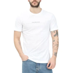 Calvin Klein T shirt uomo MINIMAL LOGO J30J327075YAF Bianco