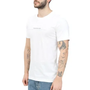 Calvin Klein T shirt uomo MINIMAL LOGO J30J327075YAF Bianco