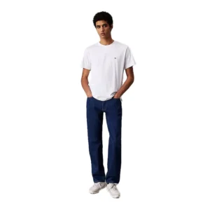 Calvin Klein T shirt uomo WOVEN LABEL REGULAR J30J327100YAF White