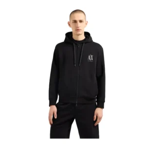 Armani Exchange Felpa capp zip XM000371 AF10818 uc001 nero2
