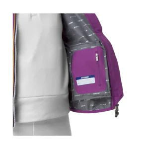 K-Way Lily Stretch Dot giacca corta donna K5127LW 521 VIOLET2