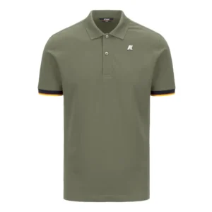 K-Way Uomo Polo Vincent Pique K1125BW V15 Green Lichen