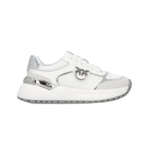 Pinko Sneaker Gem 01 calf leather White Silver SS0019P027Z16