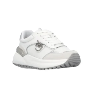 Pinko Sneaker Gem 01 calf leather White Silver SS0019P027Z162