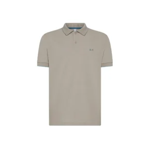 SUN68 Polo uomo small stripes on collar A35110 98 Stone