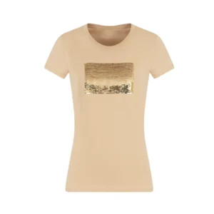 Armani Exchange t shirt donna 8NYTDL YJ73Z U6218 Beige Gold