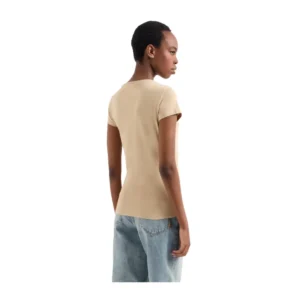 Armani Exchange t shirt donna 8NYTDL YJ73Z U6218 Beige Gold2