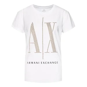 Armani Exchange t shirt donna 8NYTDX YJG3Z 9130 White Studs