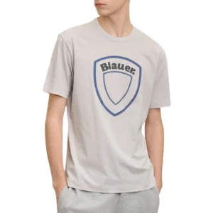 Blauer T SHIRT SCUDO GRANDE HALLET 25SBLUH02199 4547 933 Perla