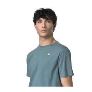 K-Way Uomo T Shirt Odom Jersey K7125UW H04 Green Iron