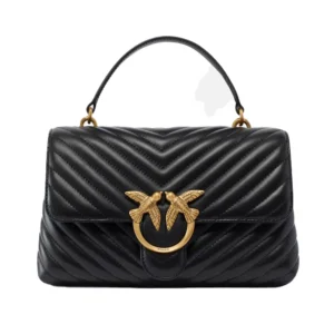 Pinko Love Lady Puff Classic Sheep Nappa Chevron 100043 A0GK Z99Q Black