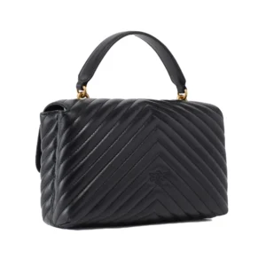 Pinko Love Lady Puff Classic Sheep Nappa Chevron 100043 A0GK Z99Q Black2