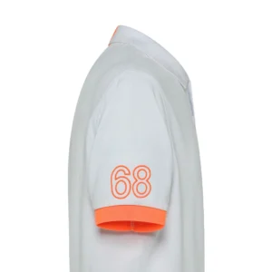 SUN68 Polo uomo logo fluo A35122 01 Bianco
